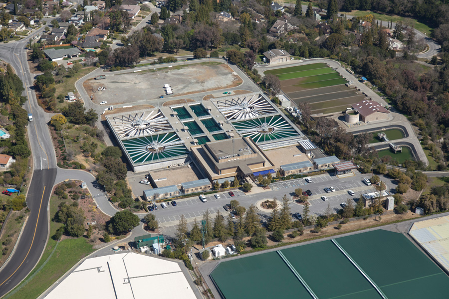 Aerial photo of Rinconada Water Treatment Plant