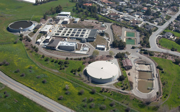 Aerial photo of Penitencia Water Treatment Plant
