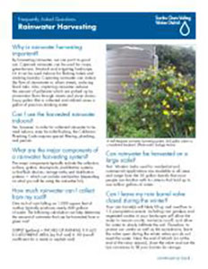 Rainwater Capture Frequently Asked Questions