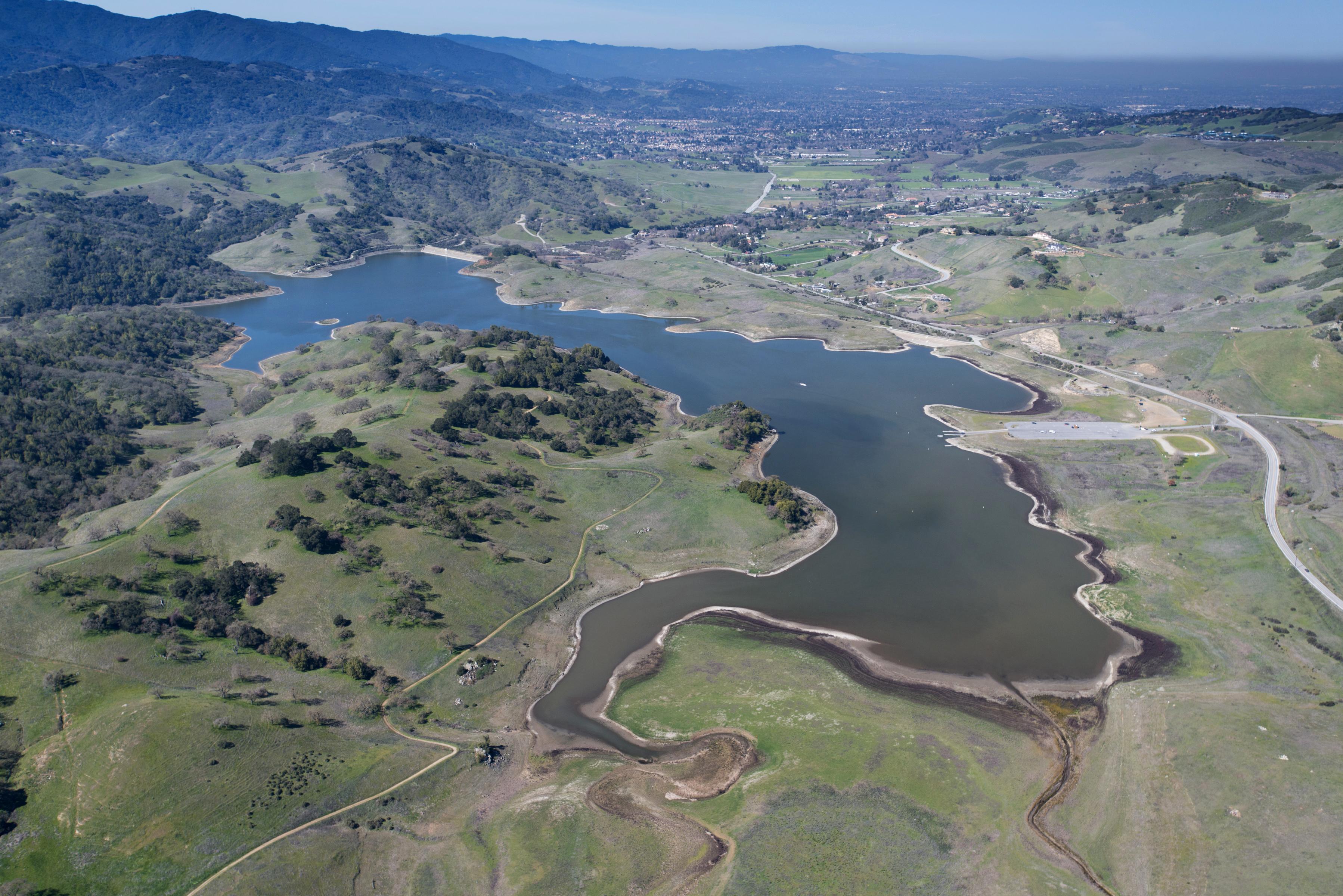 Calero dam and reservoir