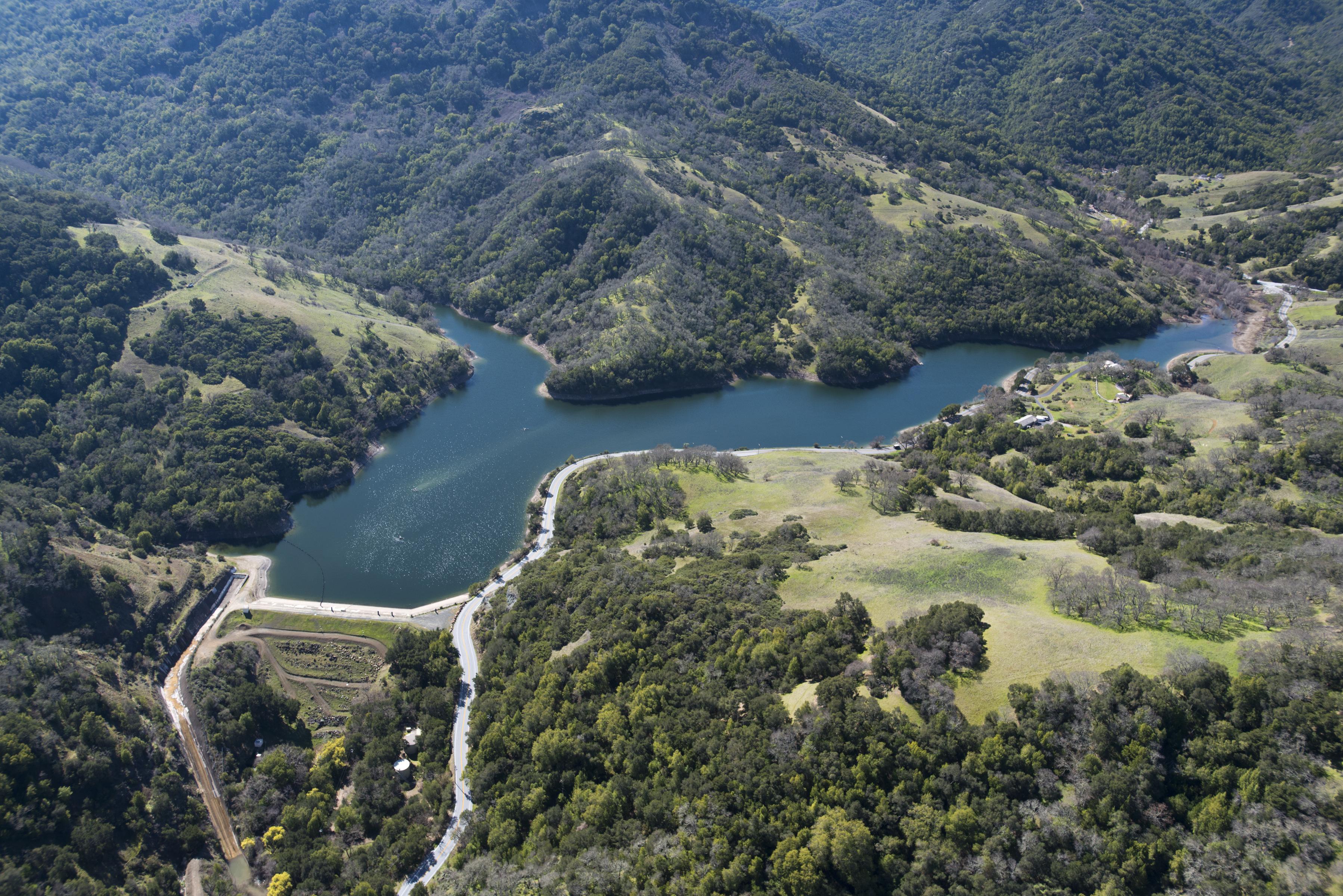Almaden dam and reservoir