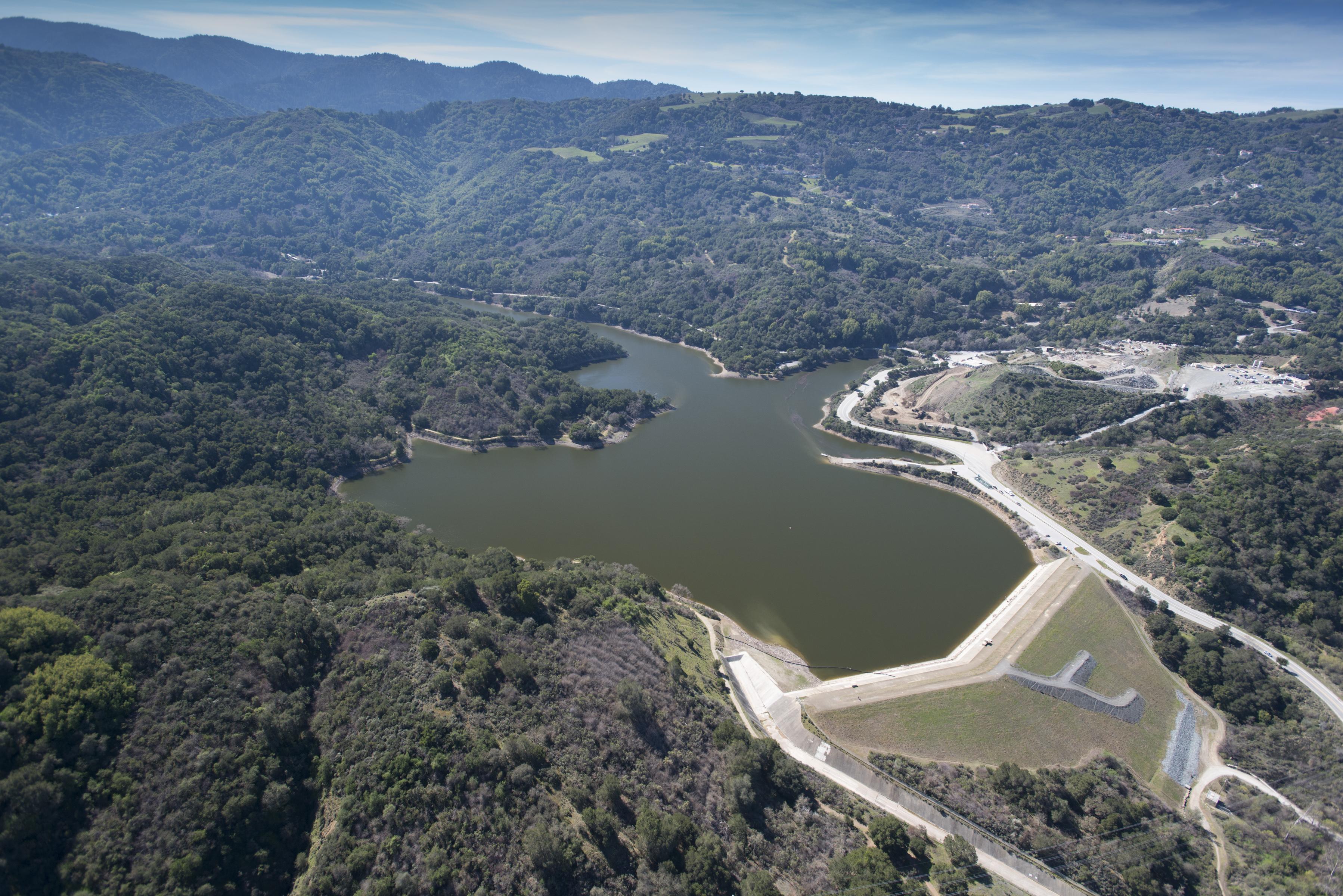 Stevens Creek dam and reservoir