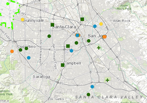 Interactive map of Valley Water's demonstration garden