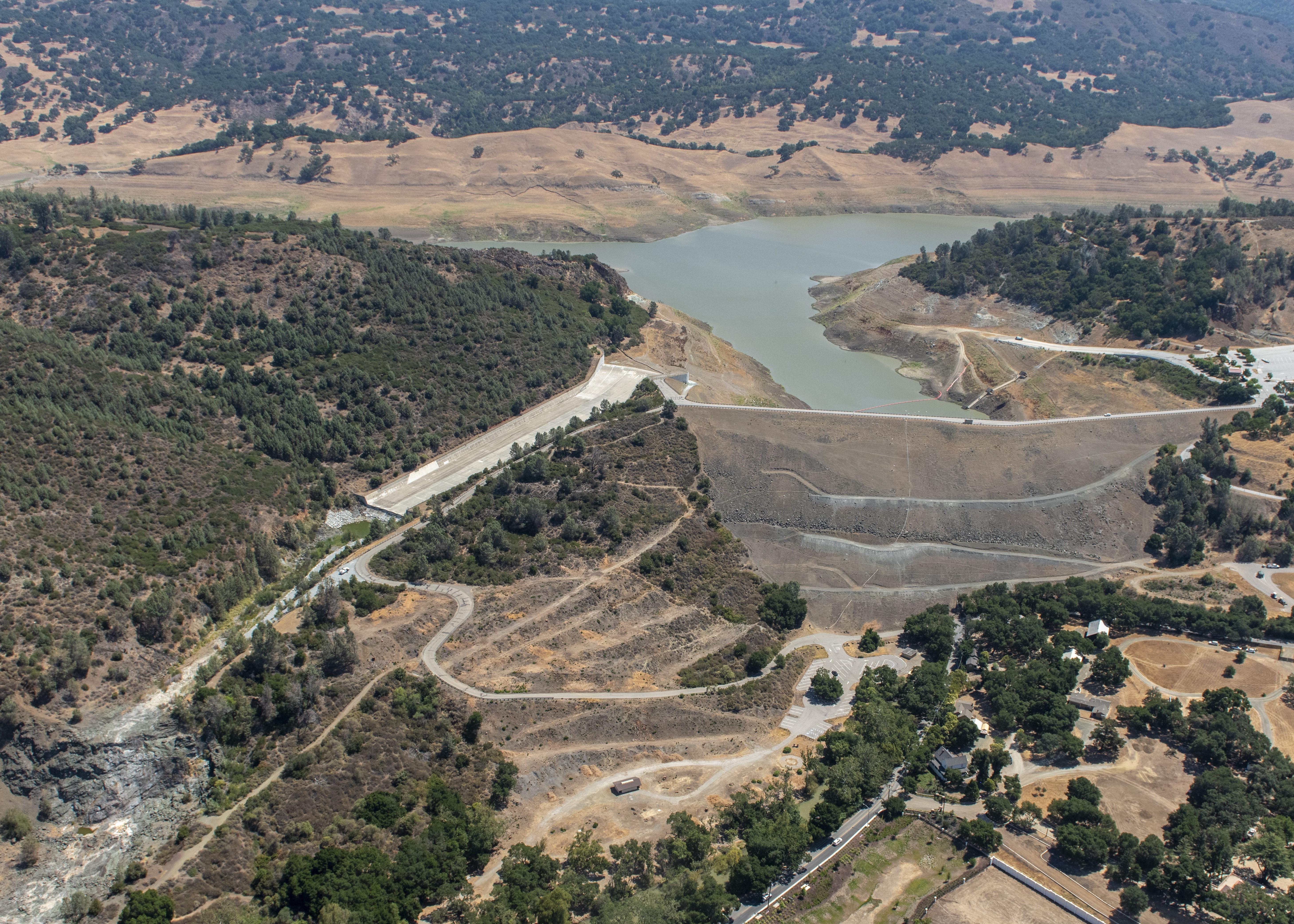 Aerial view of Anderson Dam
