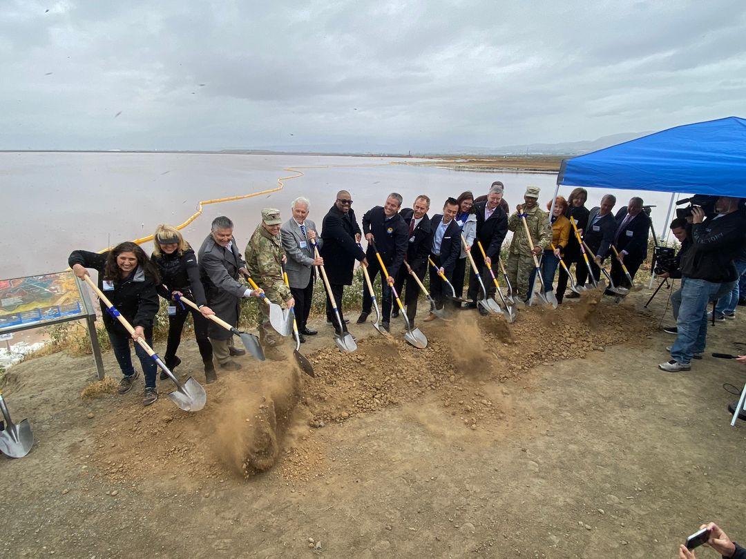 Valley Water and partners break ground on the South San Francisco Bay Shoreline Project.