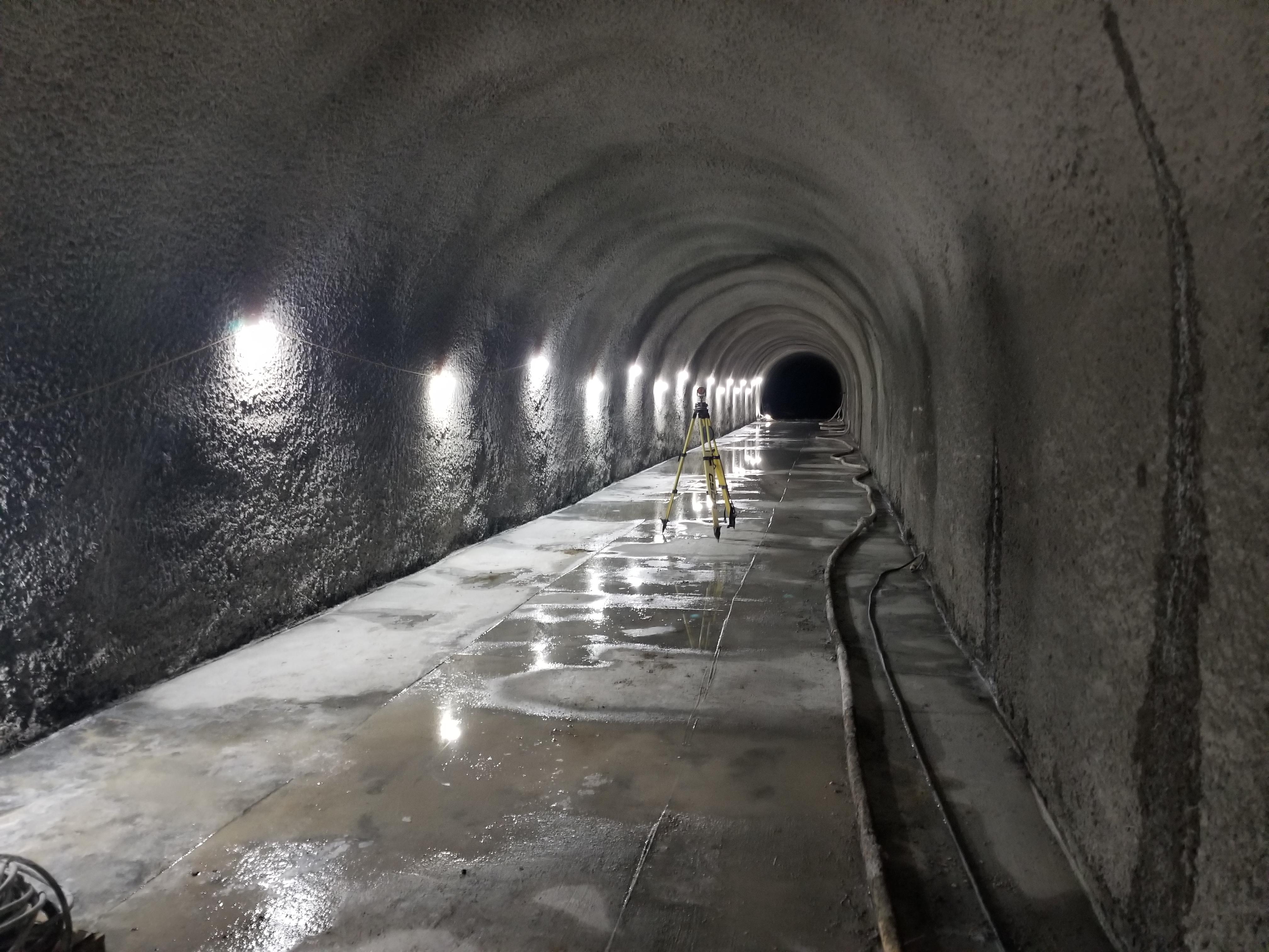 A view inside the completed diversion tunnel, part of the Upper Llagas Creek Flood Protection Project.