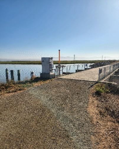 A view of the tide gate structure before construction.