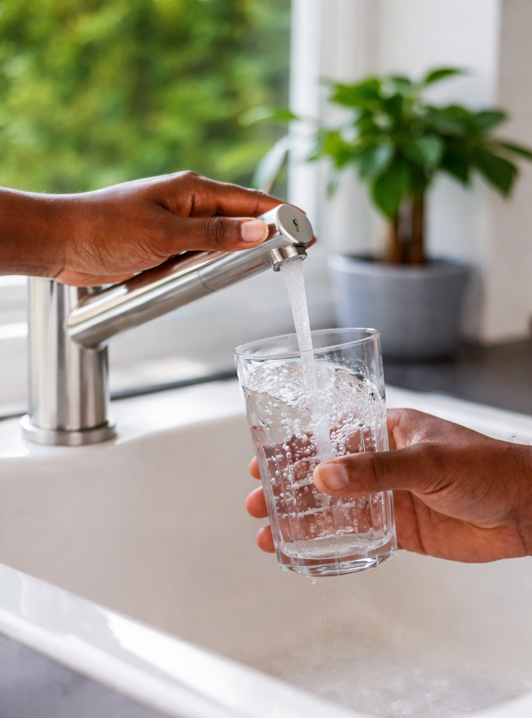 Pouring water from sink 2