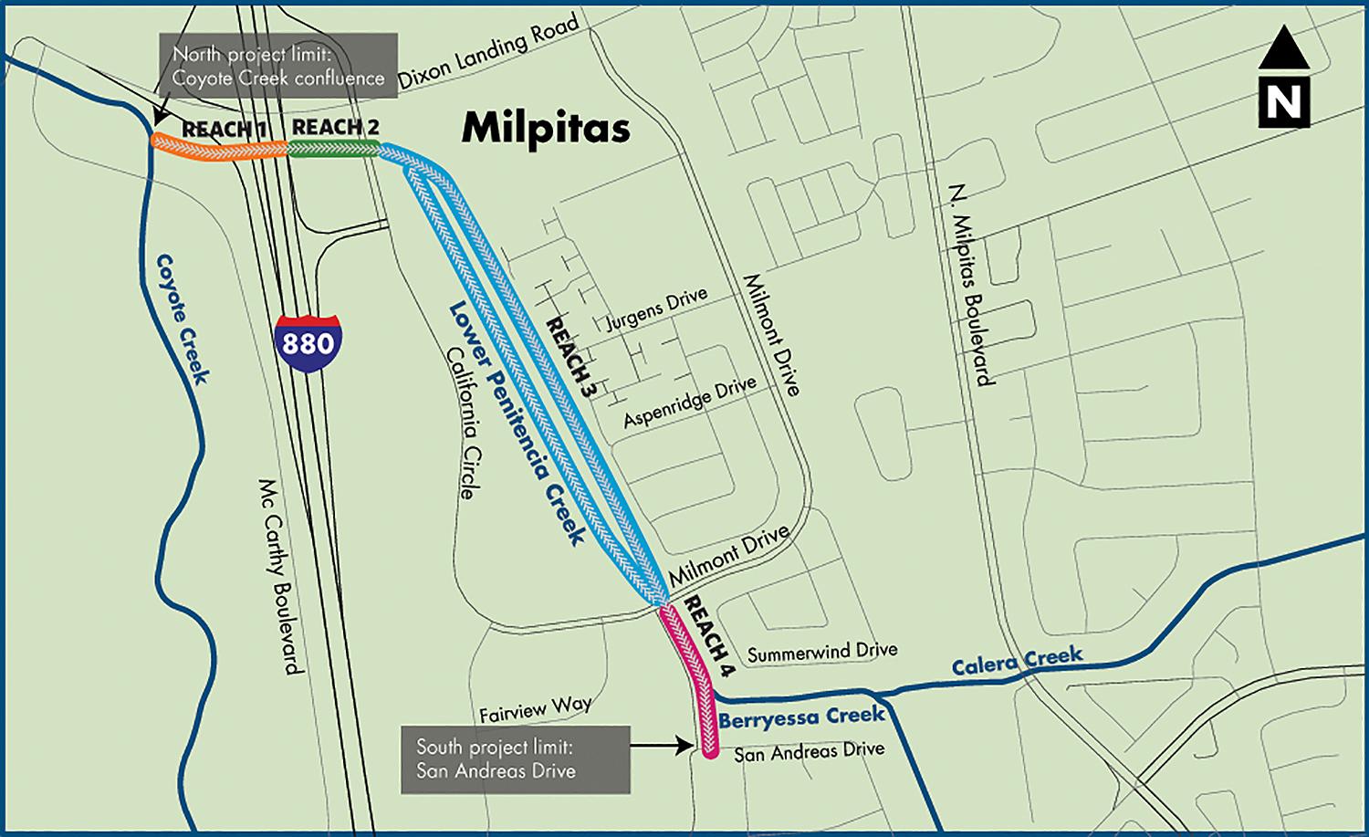 Lower Penitencia Creek Improvements Project Map