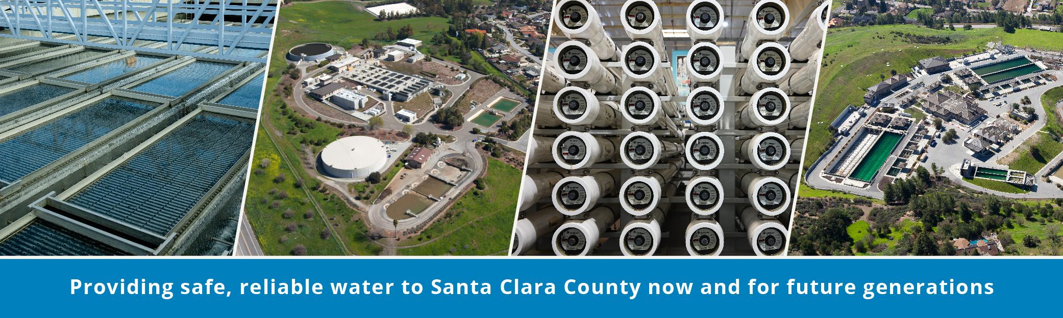 Rinconada Water Treatment Plant, Penitencia Water Treatment Plant, Silicon Valley Advanced Water Purification Center, and Santa Teresa Water Treatment Plant (Left to Right)