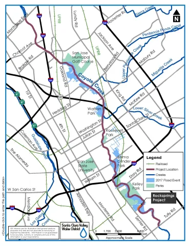 Map of the Mid-Coyote Creek Project