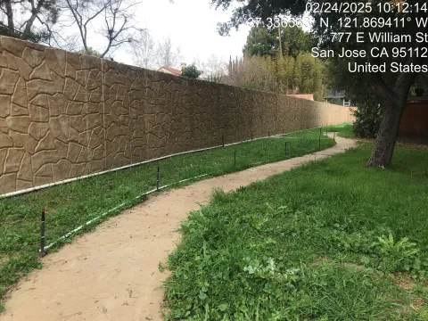 This floodwall is located at the outdoor Coyote Creek Classroom on William St. 