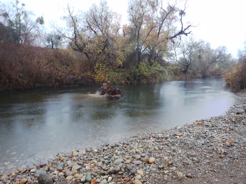 Completed large woody debris and gravel augmentation project to improve fish habitat along Uvas Creek.
