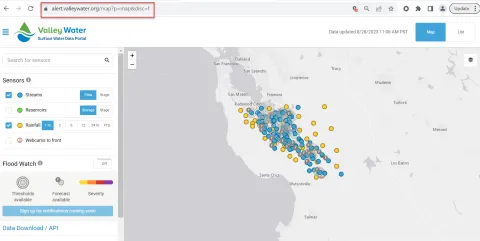 Map View to see the Real Time Data