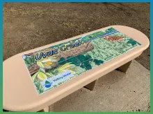 Valley Water beautified a bench in Christmas Hill Park in Gilroy, located in District 1.