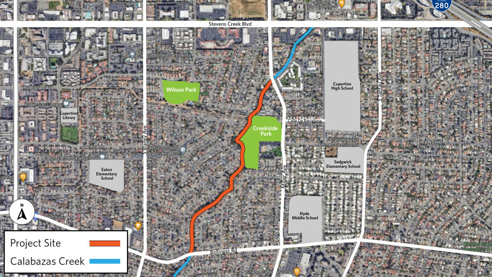 Map of Project Site and Calabazas Creek 